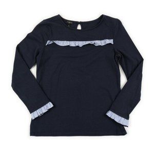 TALBOTS Petites navy long sleeve scoop neck lightweight top size S P